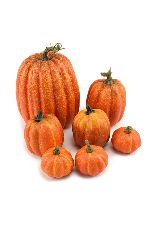 Artificial Foam Pumpkins, Set of 7, Fall Table Decoration
