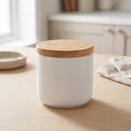Ceramic Storage Jar with Bamboo Lid, Three Sizes