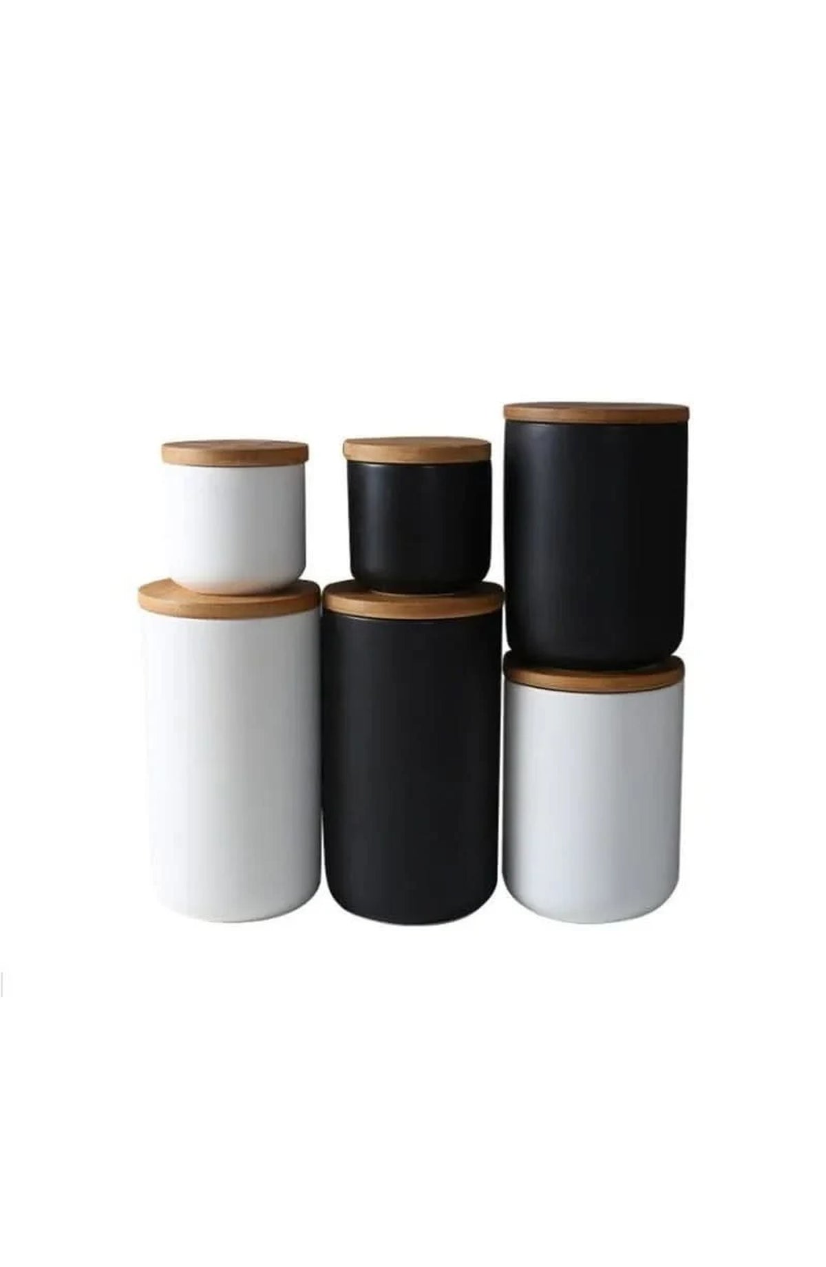 Ceramic Storage Jar with Bamboo Lid, Three Sizes