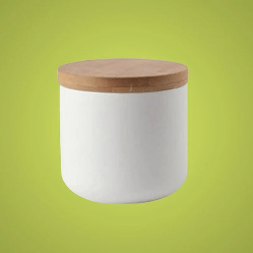 Ceramic Storage Jar with Bamboo Lid, Three Sizes
