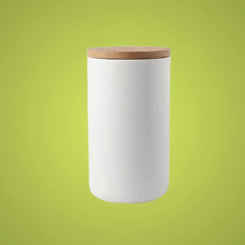 Ceramic Storage Jar with Bamboo Lid, Three Sizes