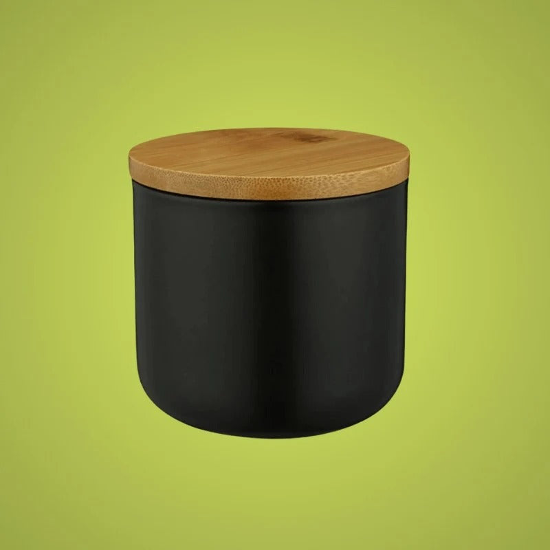 Ceramic Storage Jar with Bamboo Lid, Three Sizes