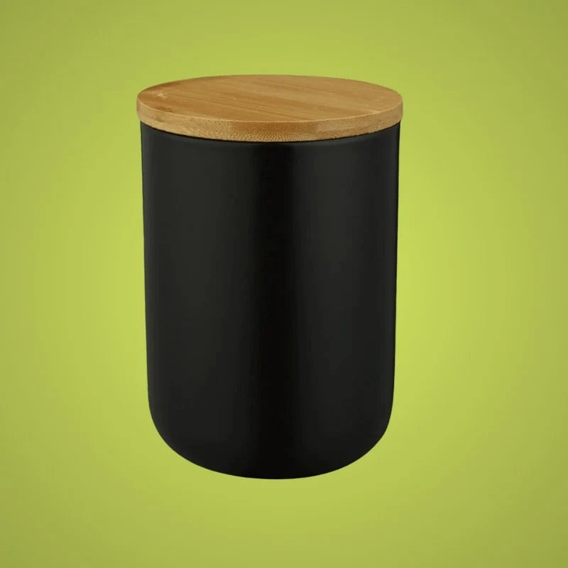 Ceramic Storage Jar with Bamboo Lid, Three Sizes