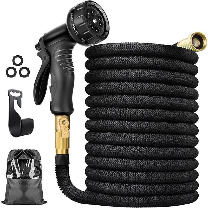 Expandable Garden Hose with 8-Pattern Spray Nozzle