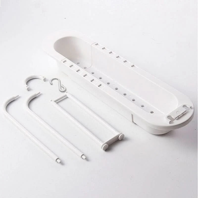 Expandable Sink Organizer with Towel Bar
