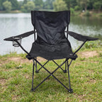 Folding Camping Chair with Armrests and Cup Holder