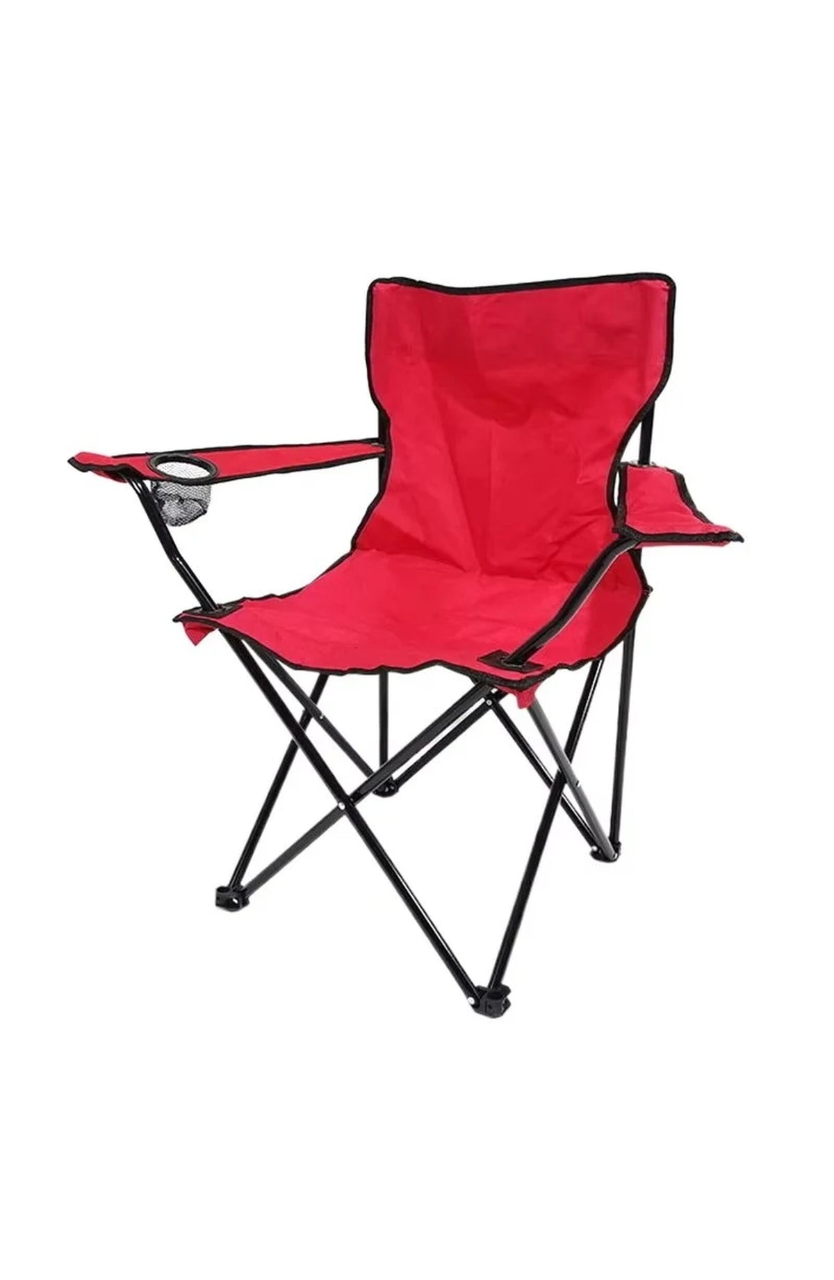 Folding Camping Chair with Armrests and Cup Holder