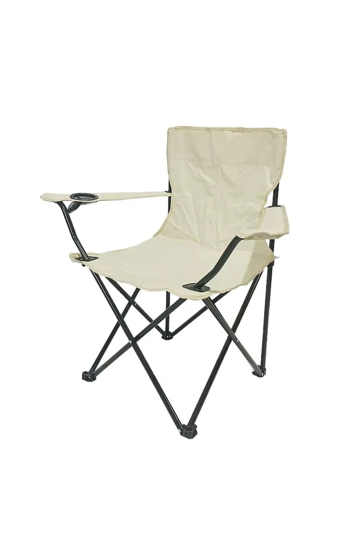 Folding Camping Chair with Armrests and Cup Holder