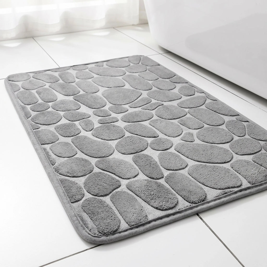 Memory Foam Bath Mat with Pebble Texture