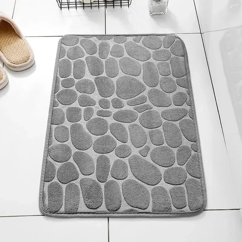 Memory Foam Bath Mat with Pebble Texture