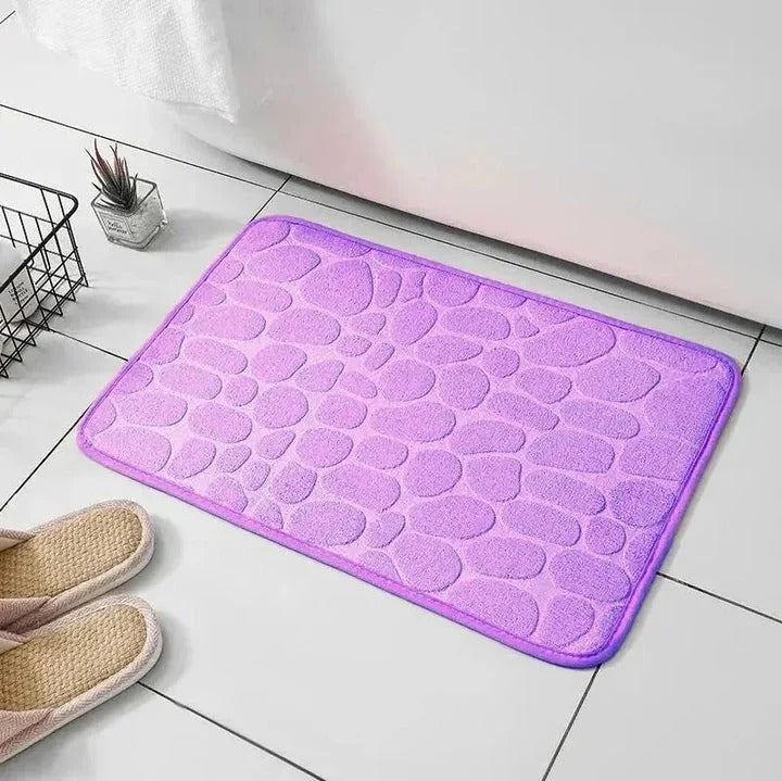 Memory Foam Bath Mat with Pebble Texture