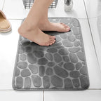 Memory Foam Bath Mat with Pebble Texture