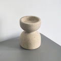 Natural Travertine Candle Holder, Small or Large