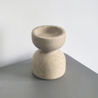 Natural Travertine Candle Holder, Small or Large