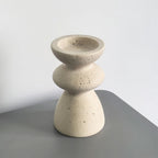 Natural Travertine Candle Holder, Small or Large