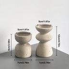 Natural Travertine Candle Holder, Small or Large