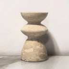 Natural Travertine Candle Holder, Small or Large