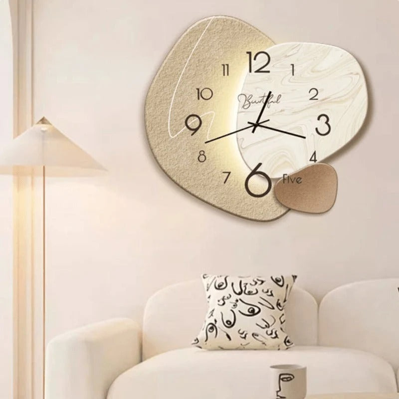 Silent Wall Clock, Scandinavian Style, Three Patterns