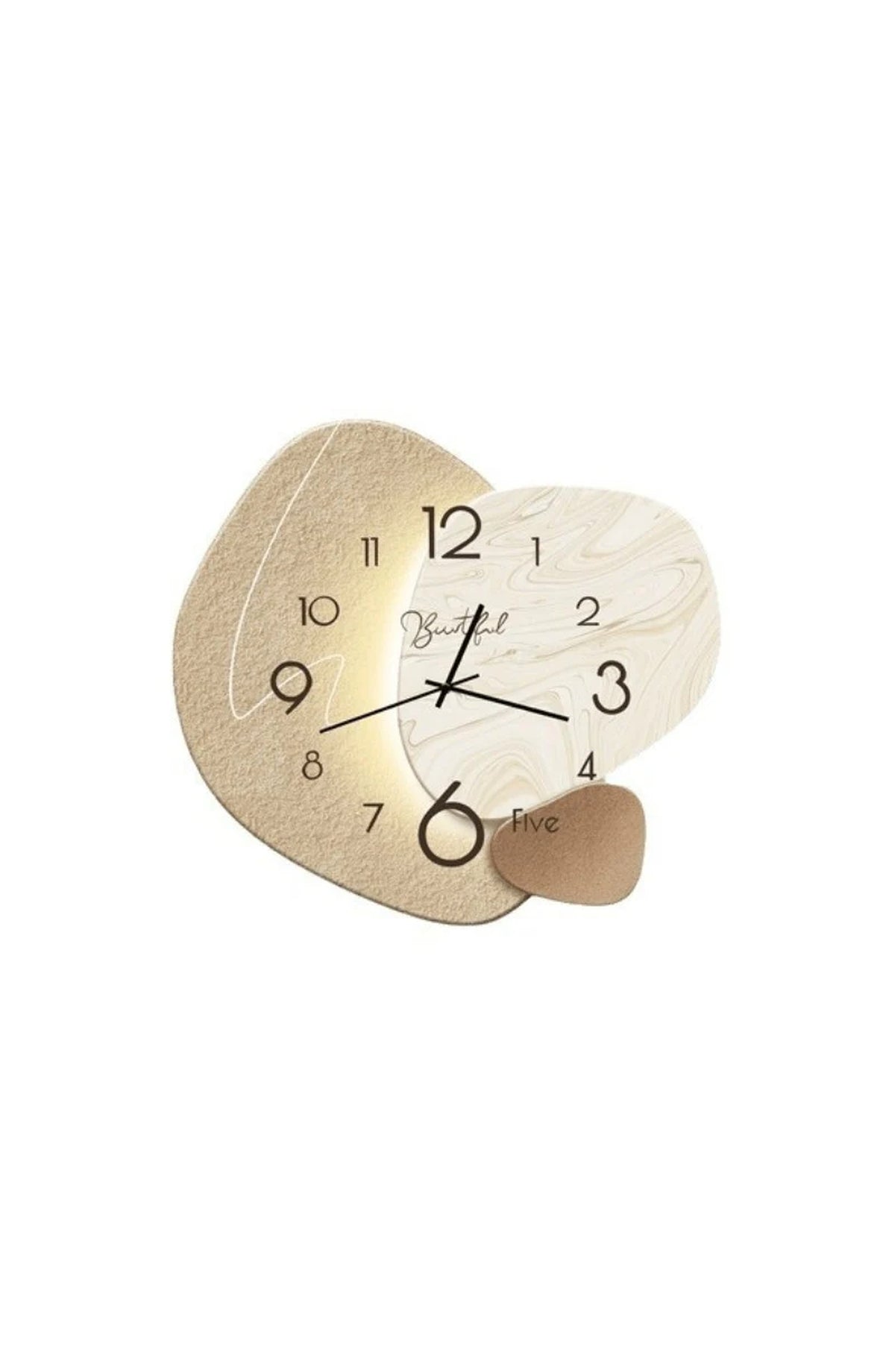 Silent Wall Clock, Scandinavian Style, Three Patterns