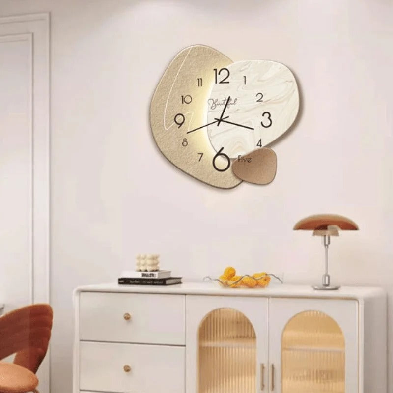 Silent Wall Clock, Scandinavian Style, Three Patterns