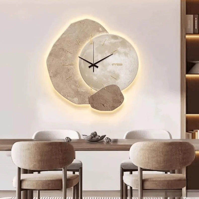 Silent Wall Clock, Scandinavian Style, Three Patterns