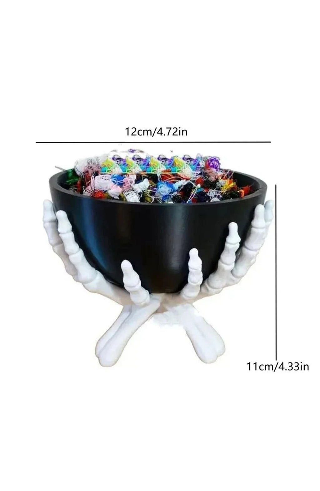 Skeleton Hands Candy Bowl with Removable Dish
