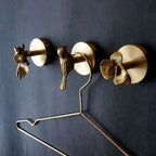 Solid Brass Wall Hook, Eight Animal and Flower Shapes