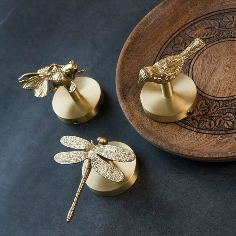 Solid Brass Wall Hook, Eight Animal and Flower Shapes