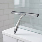 Stainless Steel Shower Squeegee with Silicone Blade and Hook