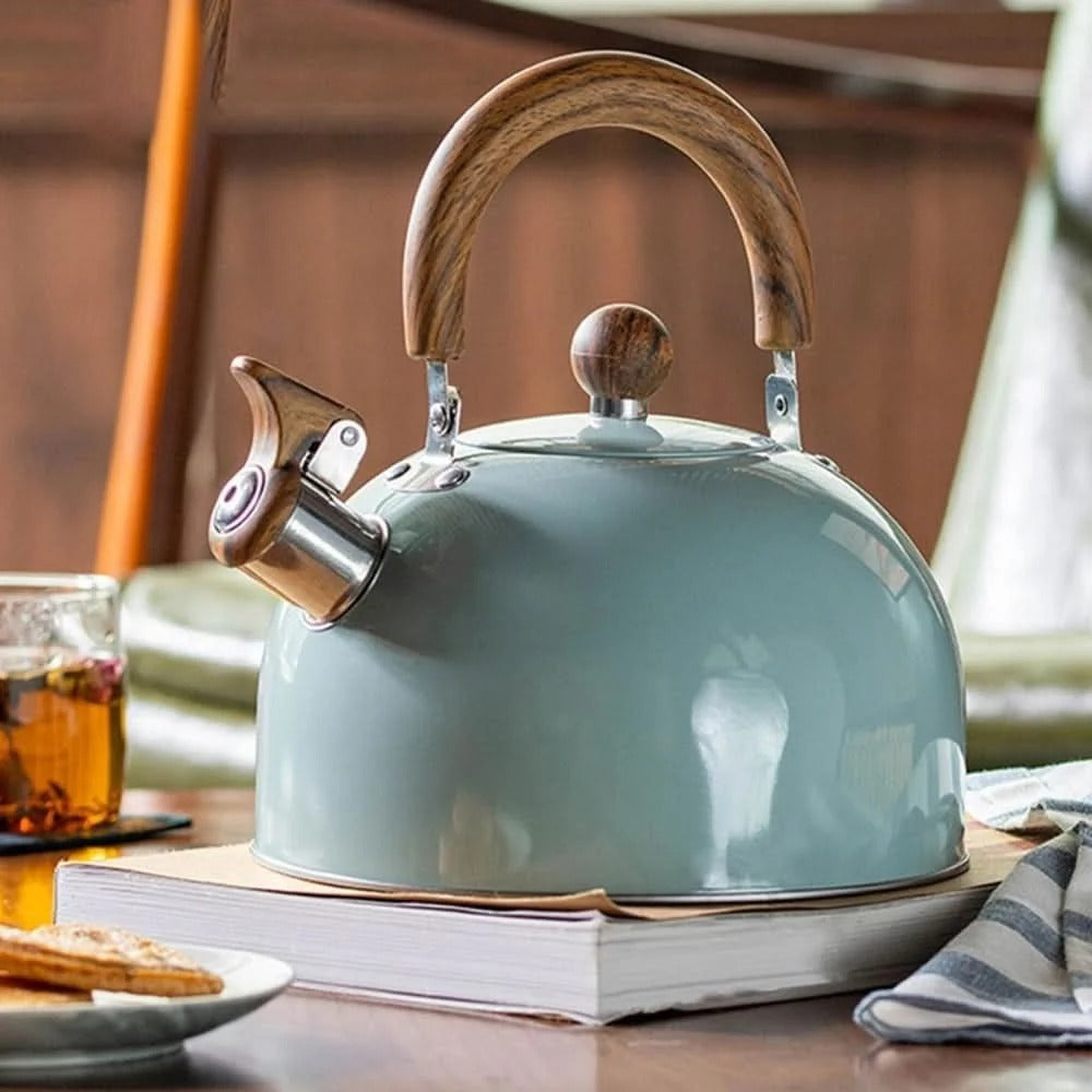 Stainless Steel Whistling Stovetop Kettle, 3 Liters